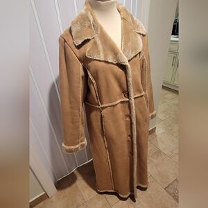 Anne Klein Camel Teddy Coat